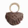 Sac cabas en crochet, marron