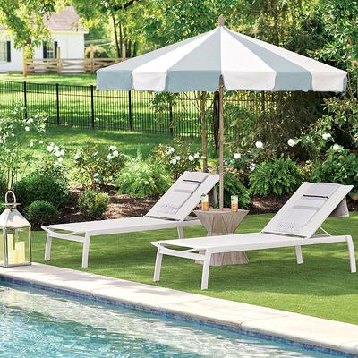9' Color Blocked Designer Umbrella in Glacier - Bronze - Frontgate