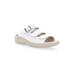 Wide Width Women's Breezy Walker Slide Sandal by Propet in White Onyx (Size 9 1/2 W)