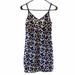 Victoria's Secret Intimates & Sleepwear | Nwot Victoria Secret Floral Velvet Mesh Slip Dress | Color: Blue/Tan | Size: S