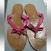 Kate Spade Shoes | Kate Spade “Charles” Flip-Flop Women’s Sz 10 Bow Pink Sandals Thongs | Color: Pink | Size: 10