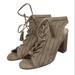 Jessica Simpson Shoes | Jessica Simpson Tinnay Block Heel Lace Up High Heels Tan Size 10 | Color: Tan | Size: 10