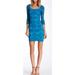 Free People Dresses | Intimately Free People 3/4 Sleeve Blue Medallion Bodycon Dress Size M/L | Color: Blue | Size: M