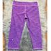 Lululemon Athletica Bottoms | Ivivva By Lululemon Rhythmic Crop Purple Leggings Size 14 | Color: Pink/Purple | Size: 14g