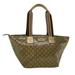 Gucci Bags | Gucci Gg Crystal Canvas Sherry Line Tote Bag Coated Canvas Gold Auth 58809 | Color: Gold | Size: W9.8 X H9.8 X D8.7inch