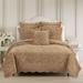 Teigen Quilt Set Tan, King / Cal King, Tan