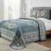 Kymbal Bedspread Set Cerulean Blue, Queen, Cerulean Blue