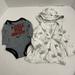 Nike One Pieces | Nike Body Suit 6m & Carter’s Elephant Robe 0-9 Months | Color: Gray/White | Size: 6 Months & 0-9 Months