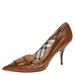 Burberry Shoes | Burberry Tan Leather Fringe Pointed Toe Pumps Size 36 | Color: Tan | Size: 36