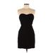 H&M Cocktail Dress - Bodycon Sweetheart Sleeveless: Black Print Dresses - Women's Size 6