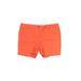 Lands' End Khaki Shorts: Orange Solid Bottoms - Women's Size 18 Petite