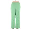 Alfred Dunner Dress Pants - High Rise: Green Bottoms - Women's Size 14