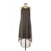 Old Navy Casual Dress - High/Low Scoop Neck Sleeveless: Gray Color Block Dresses - Women's Size Medium