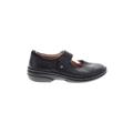 Finn Comfort Flats: Slip-on Chunky Heel Classic Black Print Shoes - Women's Size 4 1/2 - Round Toe