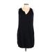 Old Navy Casual Dress - Shift V Neck Sleeveless: Black Print Dresses - Women's Size Large