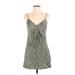 Zara Casual Dress - Shift: Green Paisley Dresses - Women's Size Medium - Print Wash