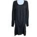 Athleta Dresses | Athleta Ruched Sweater Dress Size M Womens Black Bodycon Long Sleeve Lyocell | Color: Black | Size: M