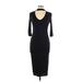 Popular Basics Casual Dress - Midi: Black Dresses - Women's Size X-Large