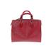 Louis Vuitton Leather Satchel: Embossed Red Print Bags