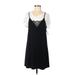 Dex Casual Dress - A-Line V Neck Short sleeves: Black Dresses - Women's Size Medium