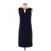 Roz & Ali Casual Dress - Sheath: Blue Solid Dresses - Women's Size Small