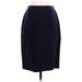 Ann Taylor Casual Midi Skirt Calf Length: Blue Print Bottoms - Women's Size 4