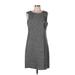 Ann Taylor Casual Dress - Shift: Gray Tweed Dresses - Women's Size 10