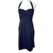 Anthropologie Dresses | Anthropologie Girls From Savoy Navy Blue Eyelet Halter Or Strapless Dress | Color: Blue | Size: 4