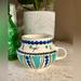 Anthropologie Dining | Anthropologie Handpainted Ceramic Coffee Mug “Retired” | Color: Blue/White | Size: Os