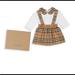 Burberry Matching Sets | Burberry Baby Suki Bodysuit Set With Icon Stripe Overalls | Color: Tan/White | Size: 9mb