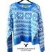 American Eagle Outfitters Sweaters | American Eagle Fair Isle Snowdrift Sweater Nwt! | Color: Blue/White | Size: L