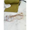 Gucci Accessories | New Gucci Gg0026o Nude Square Cat Eye Eyeglasses Frames | Color: Gold/Tan | Size: Os