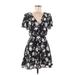 J.O.A. Just One Answer Casual Dress: Black Floral Dresses - Women's Size X-Small