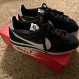 Nike Shoes | Nike Cortez Nylon Black White Womans Size 5.5 Dz2795 001 | Color: Black | Size: 5.5