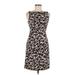 Ann Taylor Cocktail Dress - Sheath: Brown Leopard Print Dresses - Women's Size 0