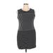 Tommy Hilfiger Casual Dress - Mini Crew Neck Sleeveless: Black Print Dresses - Women's Size 16