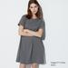 Women's Airism Cotton Short-Sleeve Mini Dress with Quick-Drying | Gray | Large | UNIQLO US