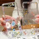 Coque transparente pliable antichoc à motif de fleurs pour Samsung Galaxy Z Flip 5 Flip 4 3