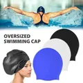 Bonnet de bain en silicone extra large pour cheveux longs bonnets de bain imperméables pour femmes