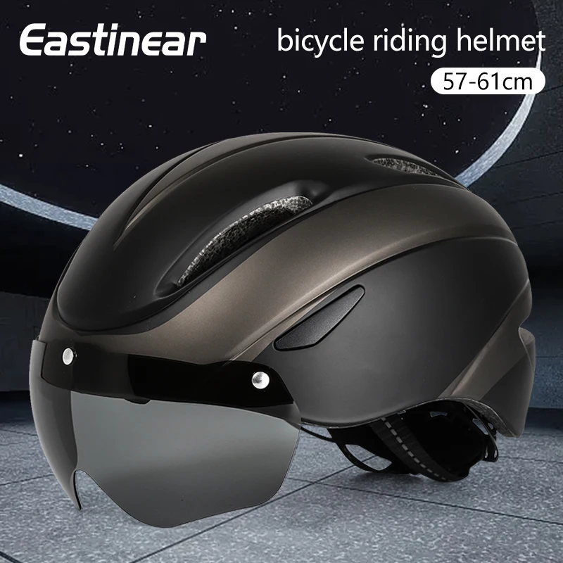 Eastinear-Casque de vélo avec lunettes pour hommes et femmes, sports de plein air, skateboard, patinage à roulettes, équitation, haute qualité