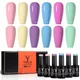 YOEllFELLOW-Kit de Verhéritage à Ongles Gel Macaron Soak Off UV LED Nail Art Cadeaux de
