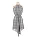 Armani Exchange Casual Dress - Wrap: Gray Zebra Print Dresses - Women's Size 6