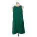 Leith Casual Dress - Shift Crew Neck Sleeveless: Green Print Dresses - Women's Size X-Small