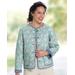 Appleseeds Women's Mini Dahlia Reversible Quilted Jacket - Green - L - Misses