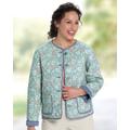 Appleseeds Women's Mini Dahlia Reversible Quilted Jacket - Green - PM - Petite