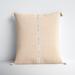 Joss & Main Griffin 100% Linen Throw Square Pillow in White/Brown | 22 H x 22 W x 6 D in | Wayfair 21A32AFADE524F338A5B4ACCEB3B709D