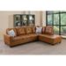 Brown Sectional - Zipcode Design™ Chaidez 103.5" Wide Faux Leather Sofa & Chaise Faux Leather | 35 H x 103.5 W x 74.5 D in | Wayfair