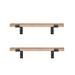 Gracie Oaks Almund 2 Piece Oak Bracket Shelf Wood in Brown | 1 H x 59 W x 7 D in | Wayfair 8194C404F911467E84753D2BEA0AA36D