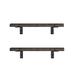 Gracie Oaks Alna 2 Piece Oak Bracket Shelf Wood in Black | 1 H x 68 W x 7 D in | Wayfair 9BE54A3152034259AAC552BE61BB08CC