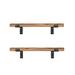 Gracie Oaks Alna 2 Piece Oak Bracket Shelf Wood in Brown | 1 H x 28 W x 7 D in | Wayfair 5852694F2ECF416FAD77C6CD34CC47F4